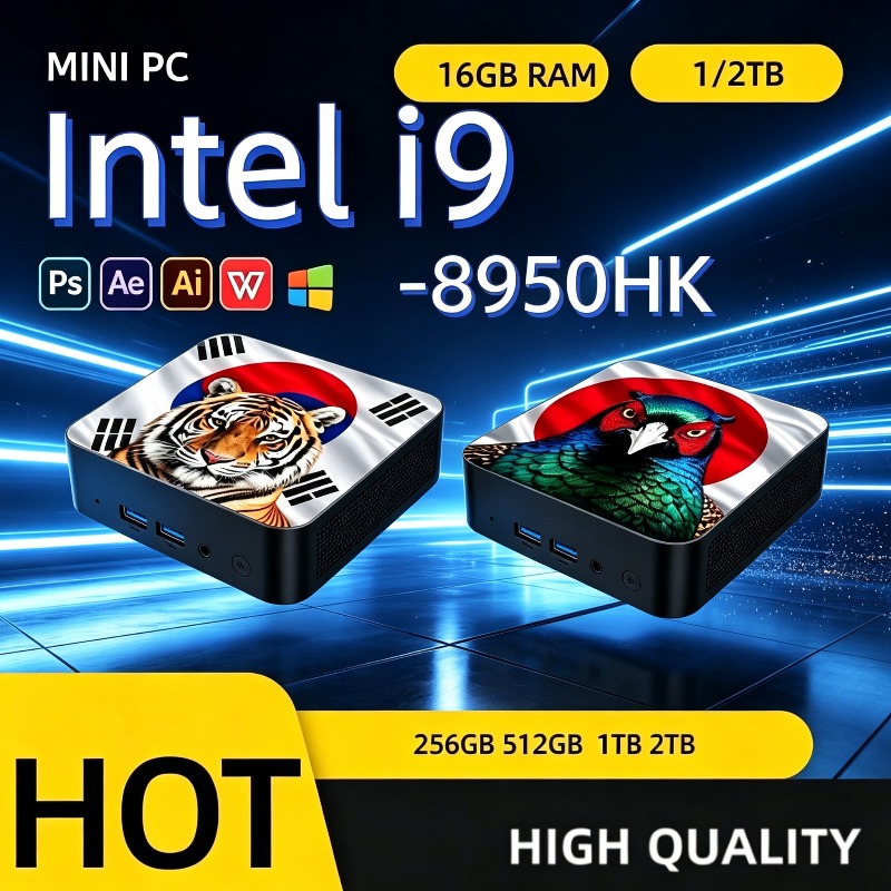 Home Office Pro - Kompakter Desktop-Mini-PC Intel Core i9 8950HK,