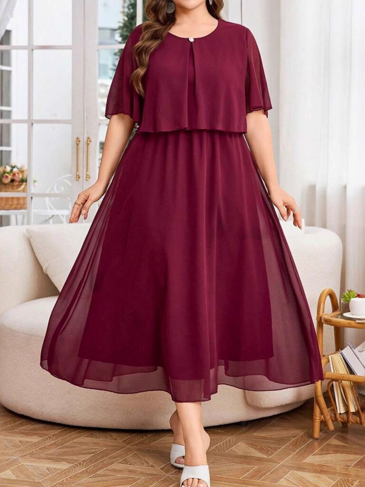 Home Office Makeover - XL-5XL Plus Größe Kleidung Kleider Frauen