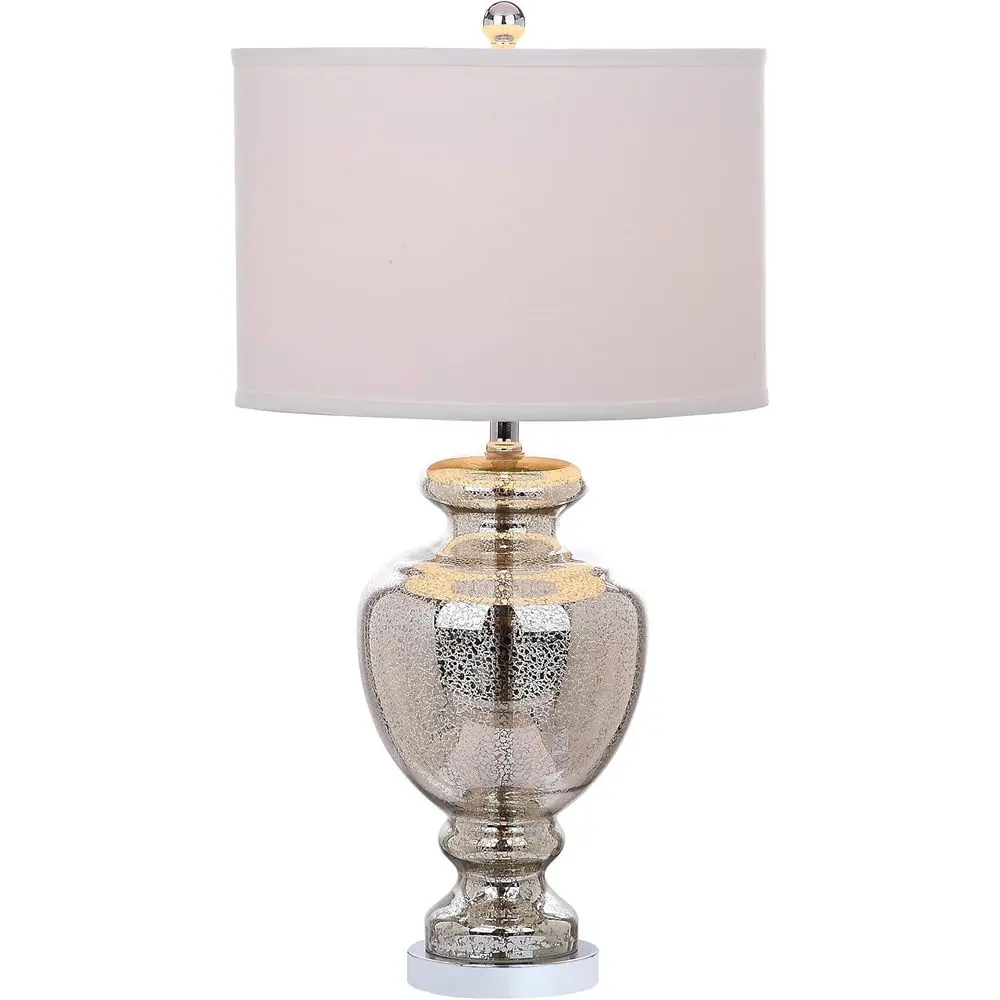 Home Office Room - Mercury Silver Crackle Glass 28-Zoll-Tischlampe mit