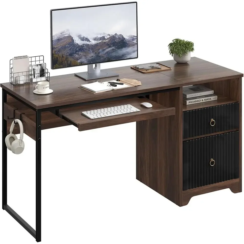 Letter Tray Desk - 55 Computertisch aus Kirschholz mit Schublade