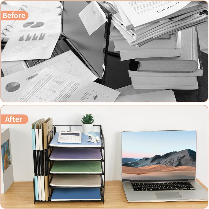 5-stufiges Mehrzweck-Aktenrega – Letter Tray Desk Bewertung und Preis