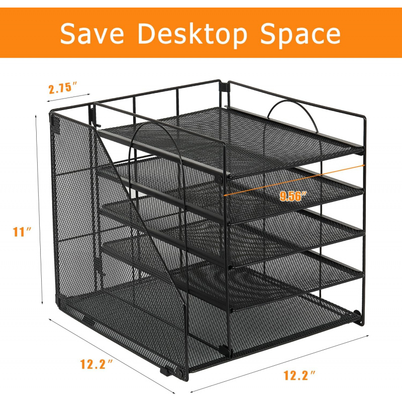 5-stufiges Mehrzweck-Aktenrega – Letter Tray Desk Bewertung und Preis