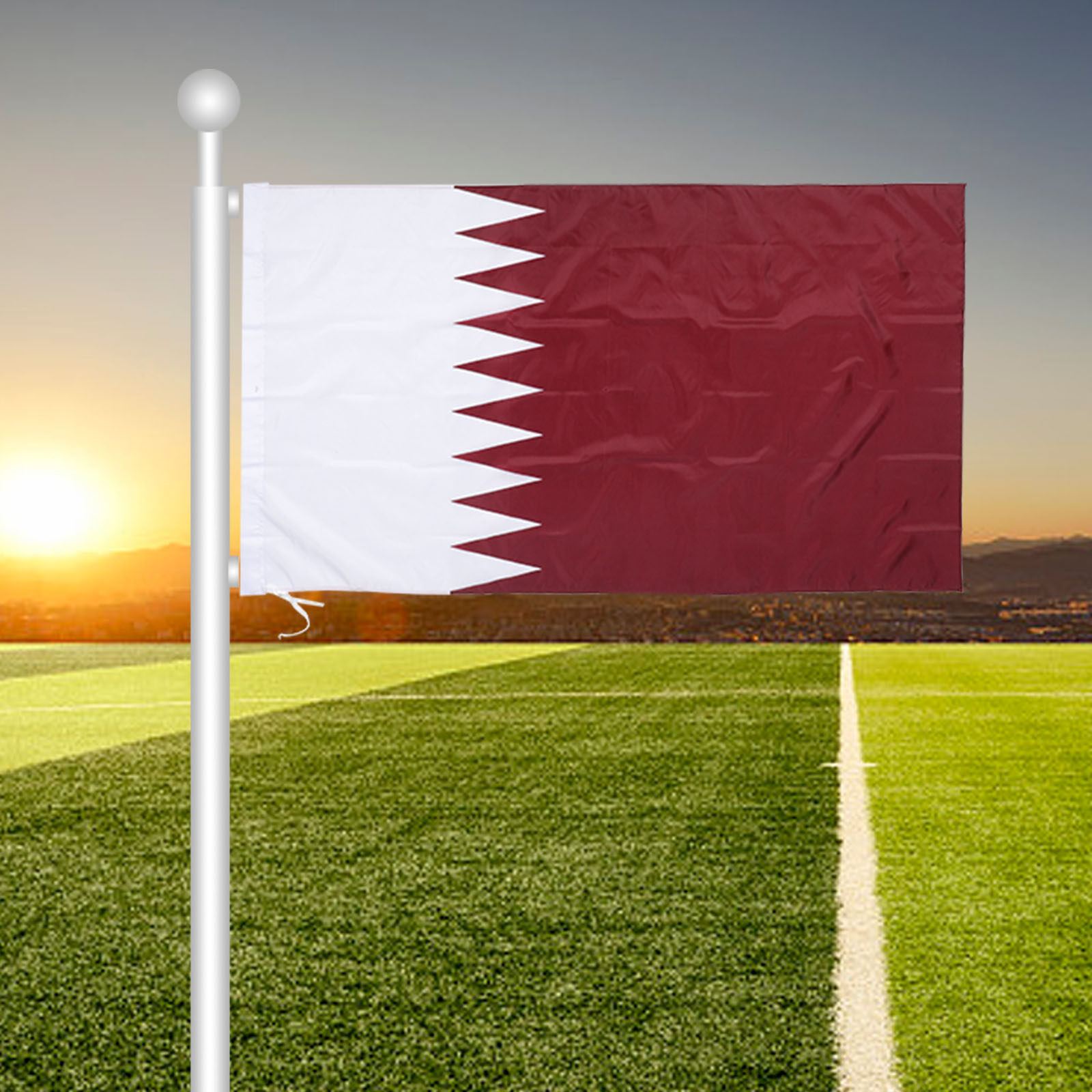 Katar Hängende Nationalflagge  – Home Office Qatar Bewertung und Preis