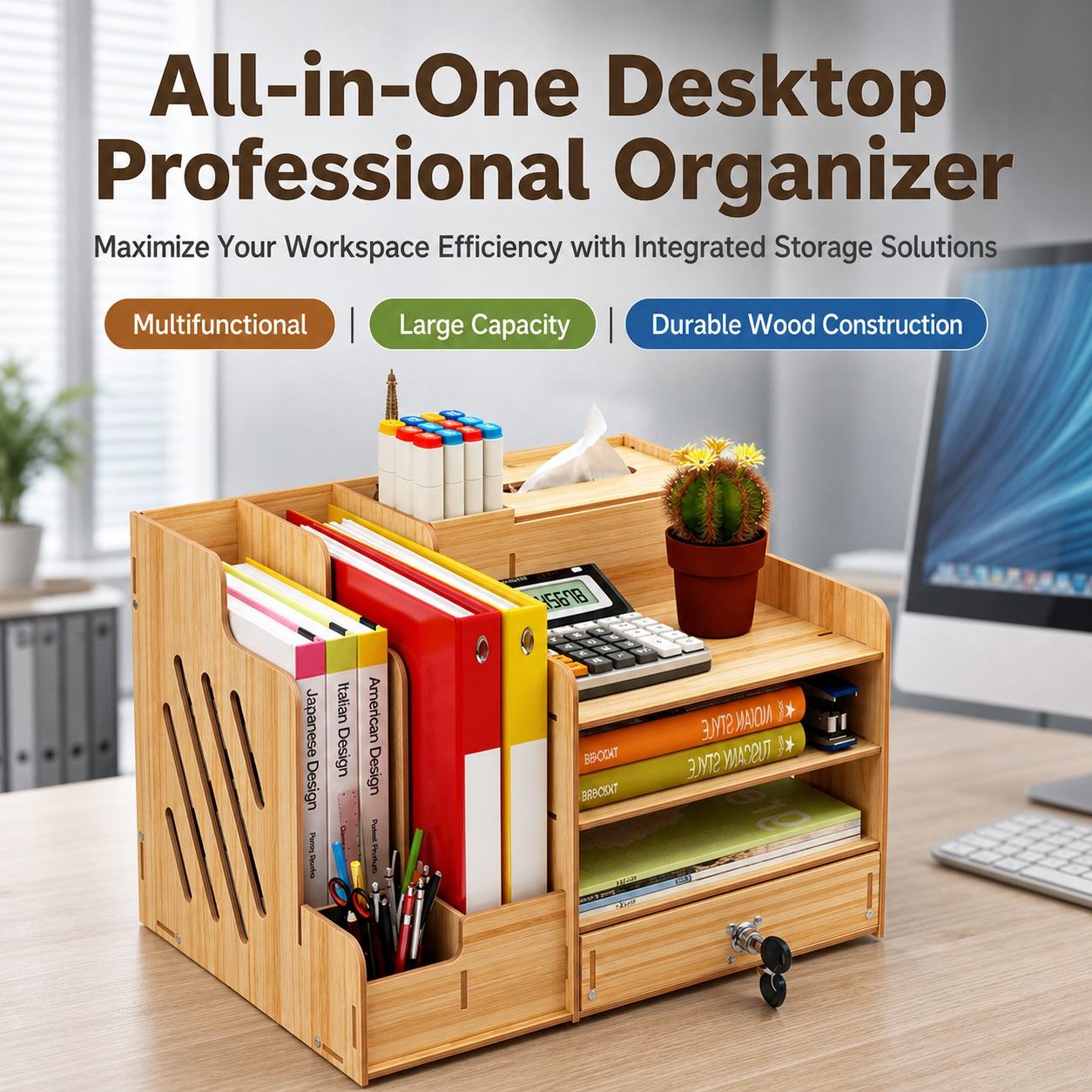 Organizer-Regal aus Holz für Z – Letter Tray Desk Bewertung und Preis