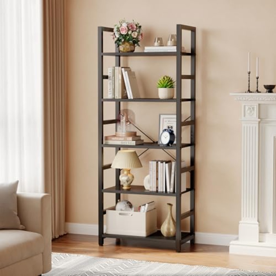 5-stöckiges Bücherregal, Moder – Home Office Room Bewertung und Preis