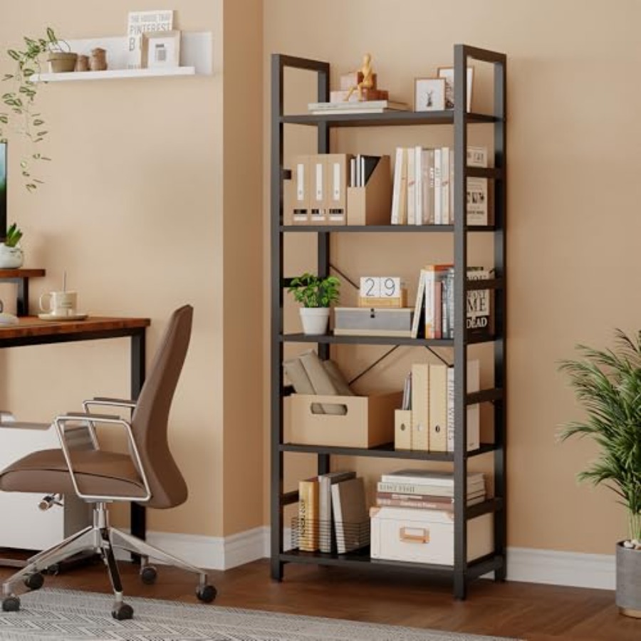 5-stöckiges Bücherregal, Moder – Home Office Room Bewertung und Preis