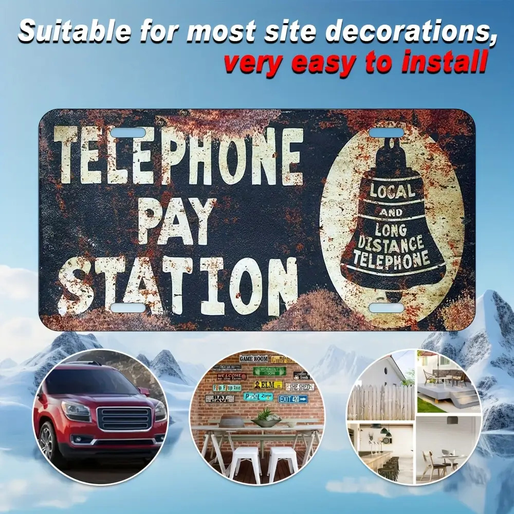 Blechschild - Telefon-Zahlstat – Home Office Pay Bewertung und Preis