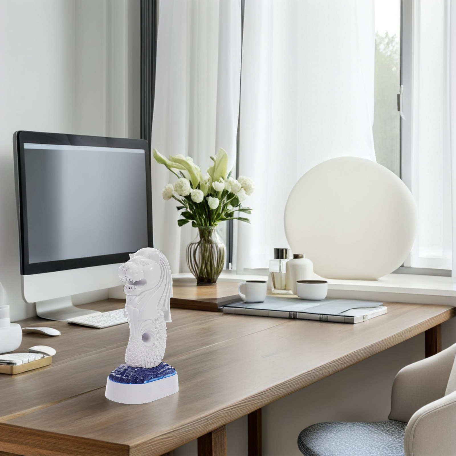Singapur-Merlion-Tischskulptur – Home Office Singapore Bewertung und Preis