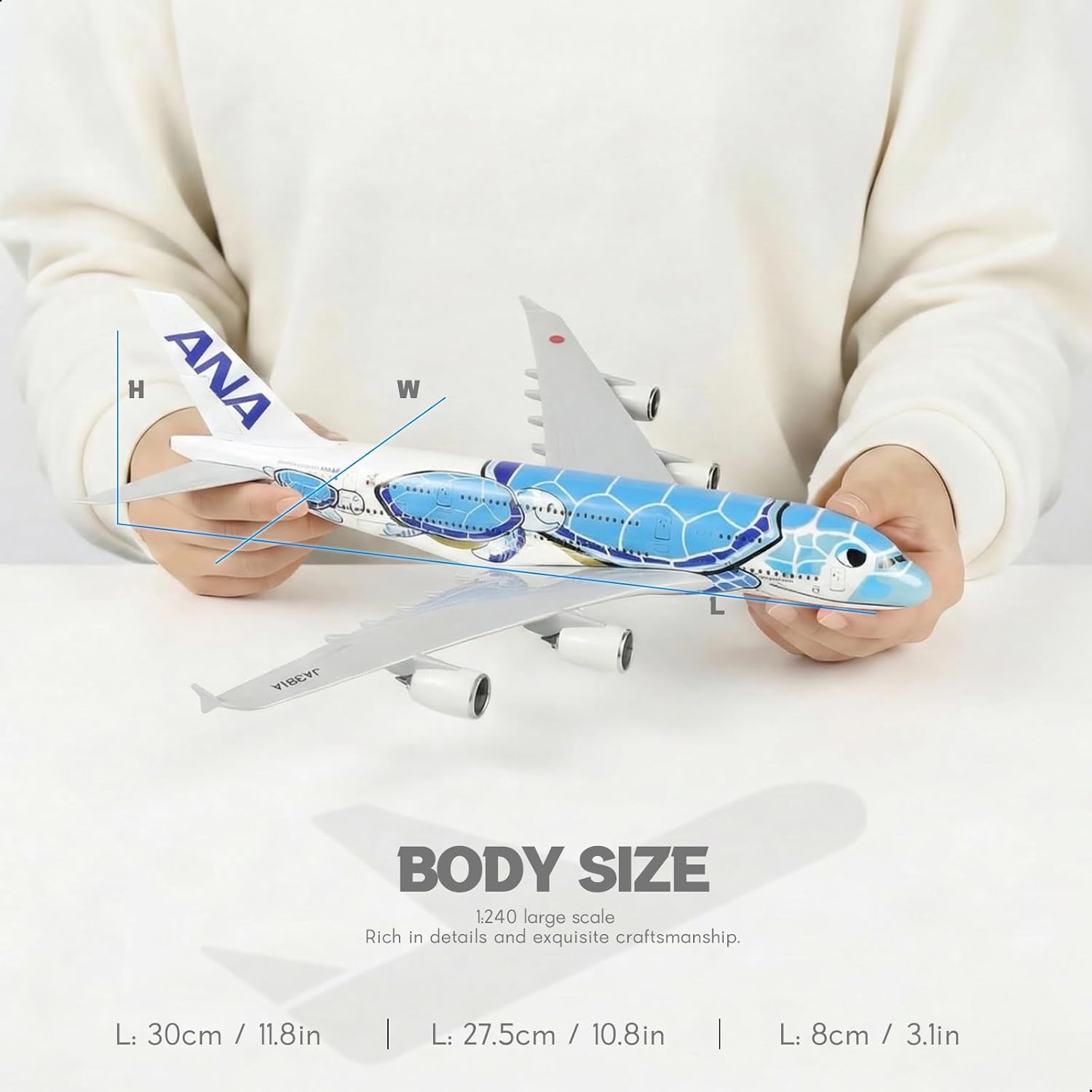30cm ANA Turtle A380 Flugzeugm – Home Office Pay Bewertung und Preis