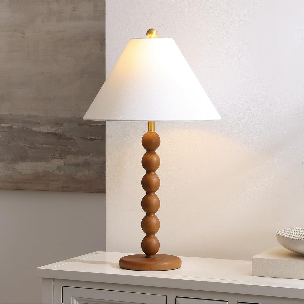 Tischlampe aus natürlichem bra – Home Office Room Bewertung und Preis