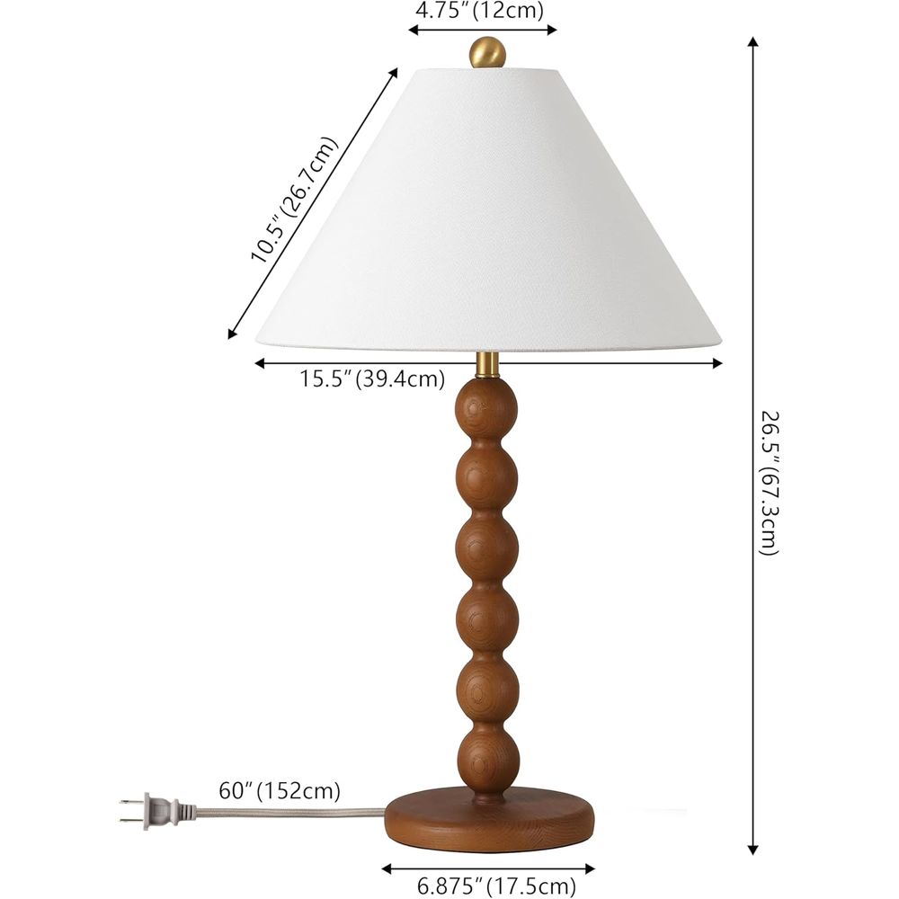 Tischlampe aus natürlichem bra – Home Office Room Bewertung und Preis